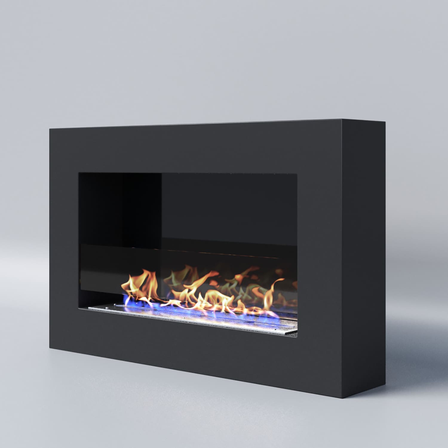 Биокамин "Русский огонь" Лофт 800N настенный (высота 500мм) с защитным и декоративным стеклом по цене 29 550 руб.