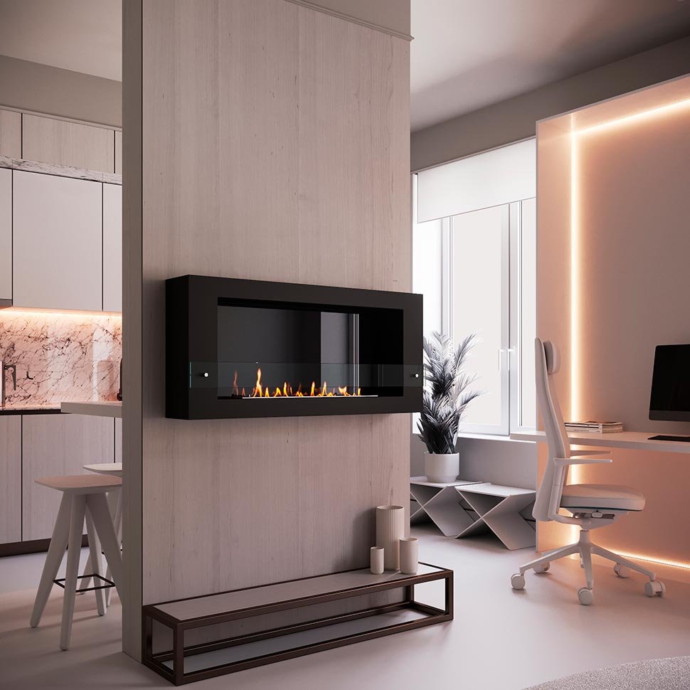 Биокамин SteelHeat WALL  LONG 1200 черный, стекло Биокамин SteelHeat WALL  LONG 1200 черный, стекло по цене 47 460 руб.