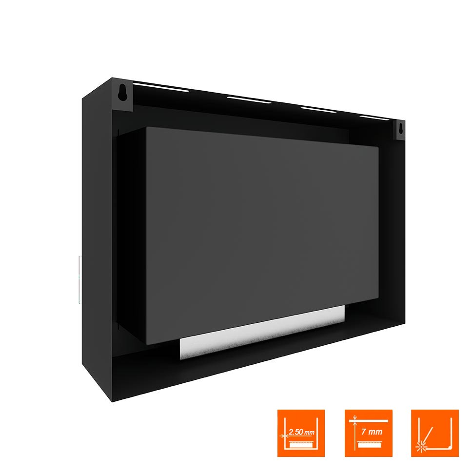 Биокамин SteelHeat WALL ONE 800 черный, стекло по цене 28 035 руб.