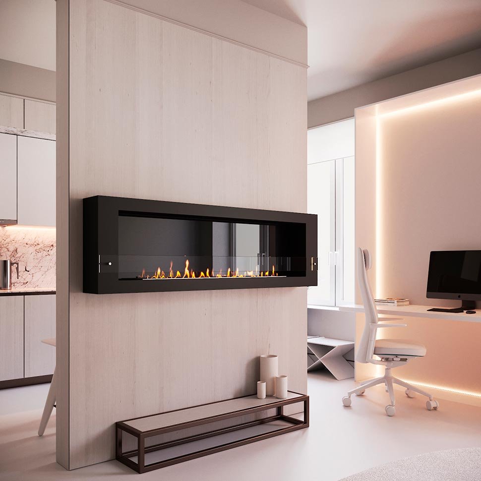 Биокамин SteelHeat WALL GRAND 1800 черный, стемалит Биокамин SteelHeat WALL GRAND 1800 черный, стемалит по цене 91 140 руб.