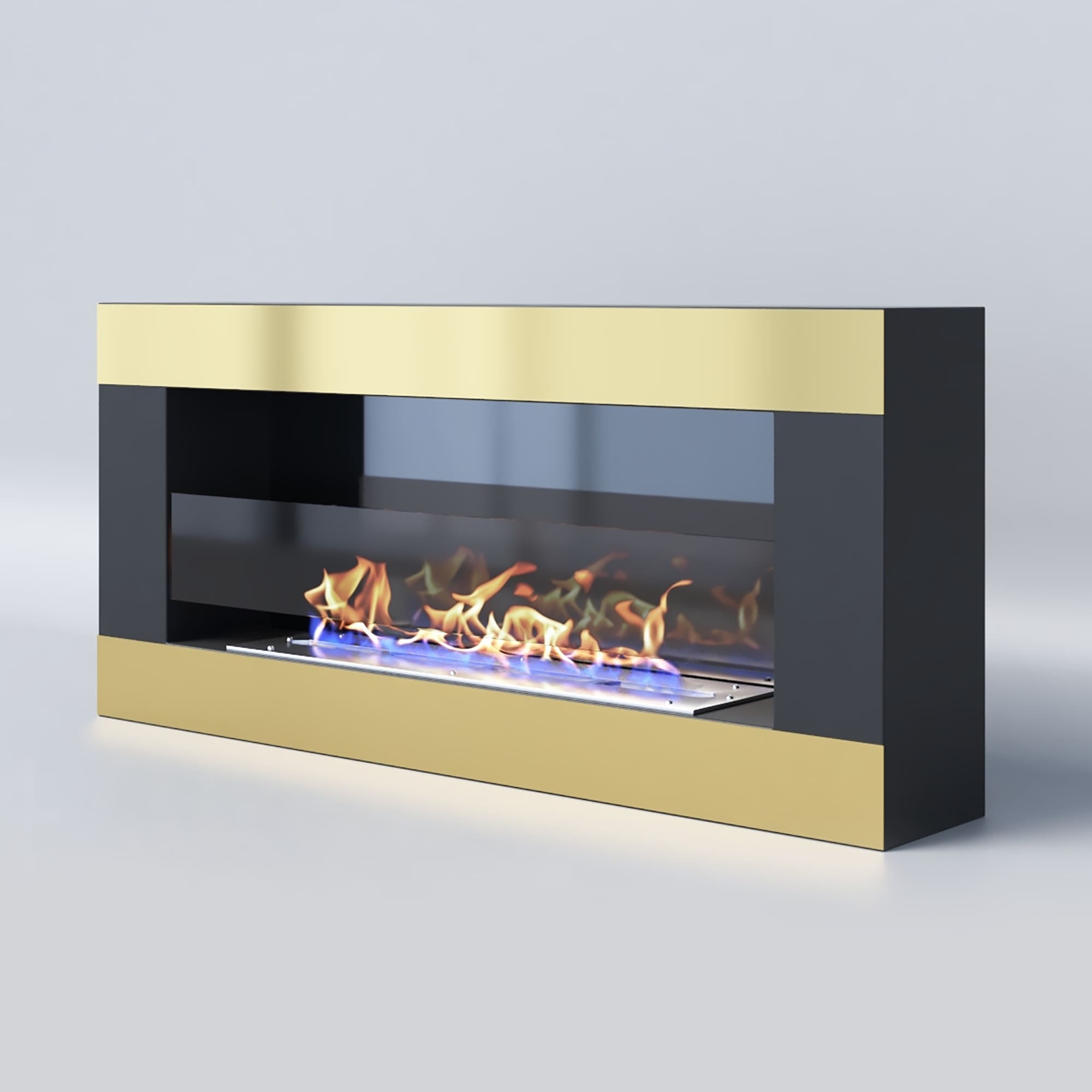 Биокамин "Русский огонь" Голд 900N настенный с защитным и декоративным стеклом по цене 46 100 руб.