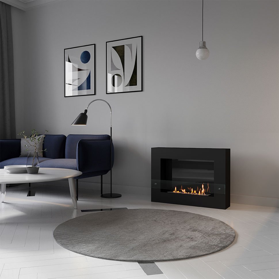 Биокамин SteelHeat WALL GRAND 900 черный, стекло, стемалит Биокамин SteelHeat WALL GRAND 900 черный, стекло, стемалит по цене 47 250 руб.