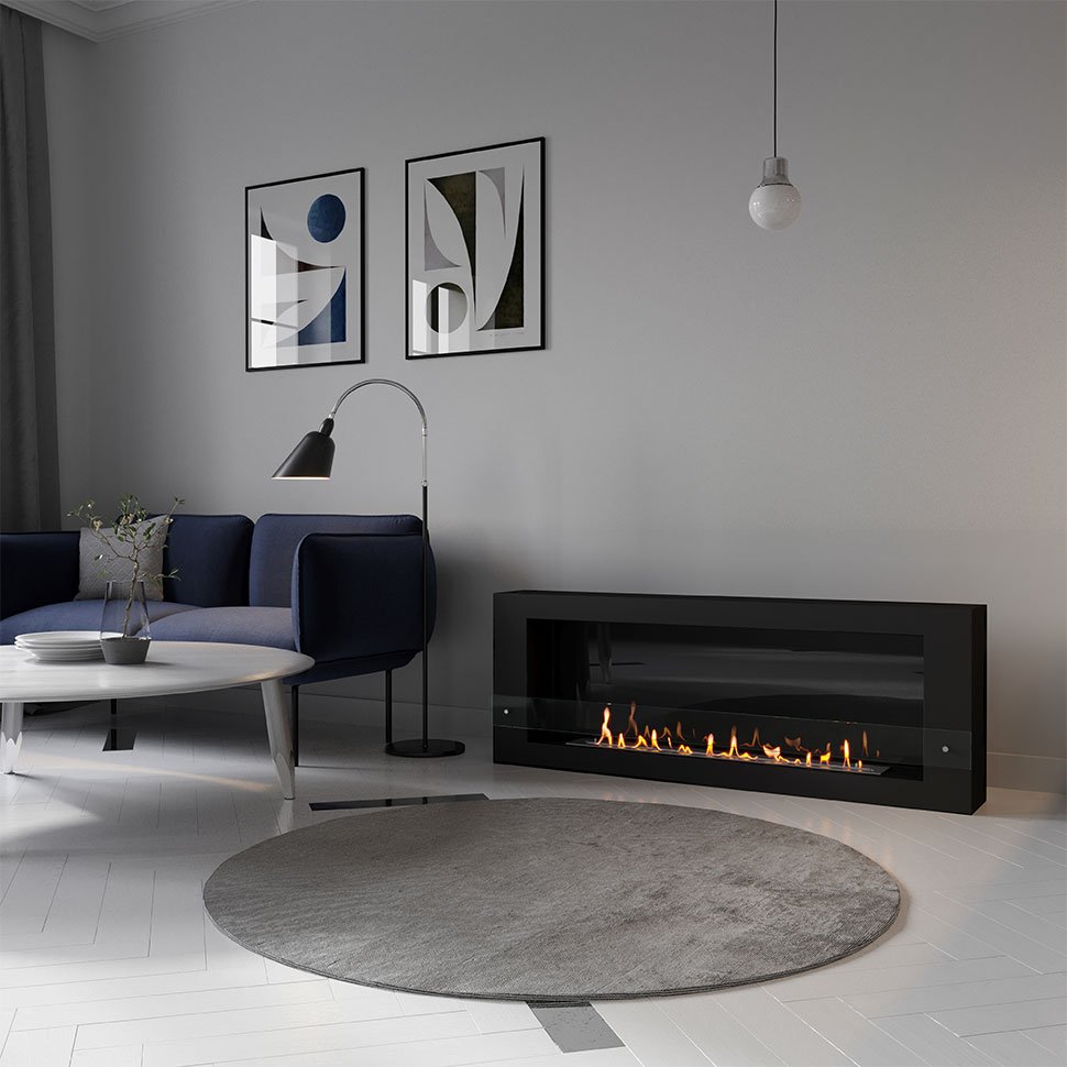 Биокамин SteelHeat WALL  LONG 1500 черный, стекло Биокамин SteelHeat WALL  LONG 1500 черный, стекло по цене 62 160 руб.