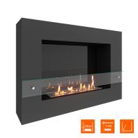 Биокамин SteelHeat WALL GRAND 900 черный, стекло, стемалит Биокамин SteelHeat WALL GRAND 900 черный, стекло, стемалит
