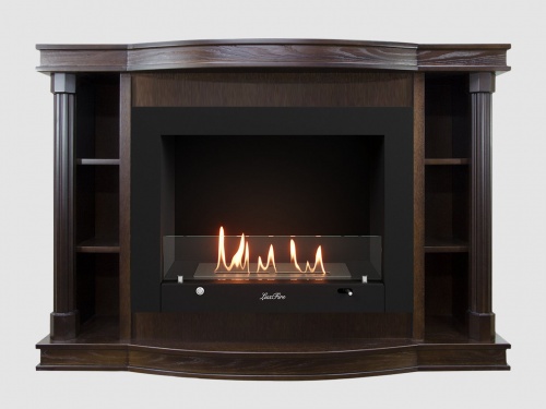 Каминный портал МДФ "Андерсен 1400" с биокамином Lux Fire "Фаер Бокс 3 - 33" (темный орех) Каминный портал МДФ "Андерсен 1400" с биокамином Lux Fire "Фаер Бокс 3 - 33" (темный орех)