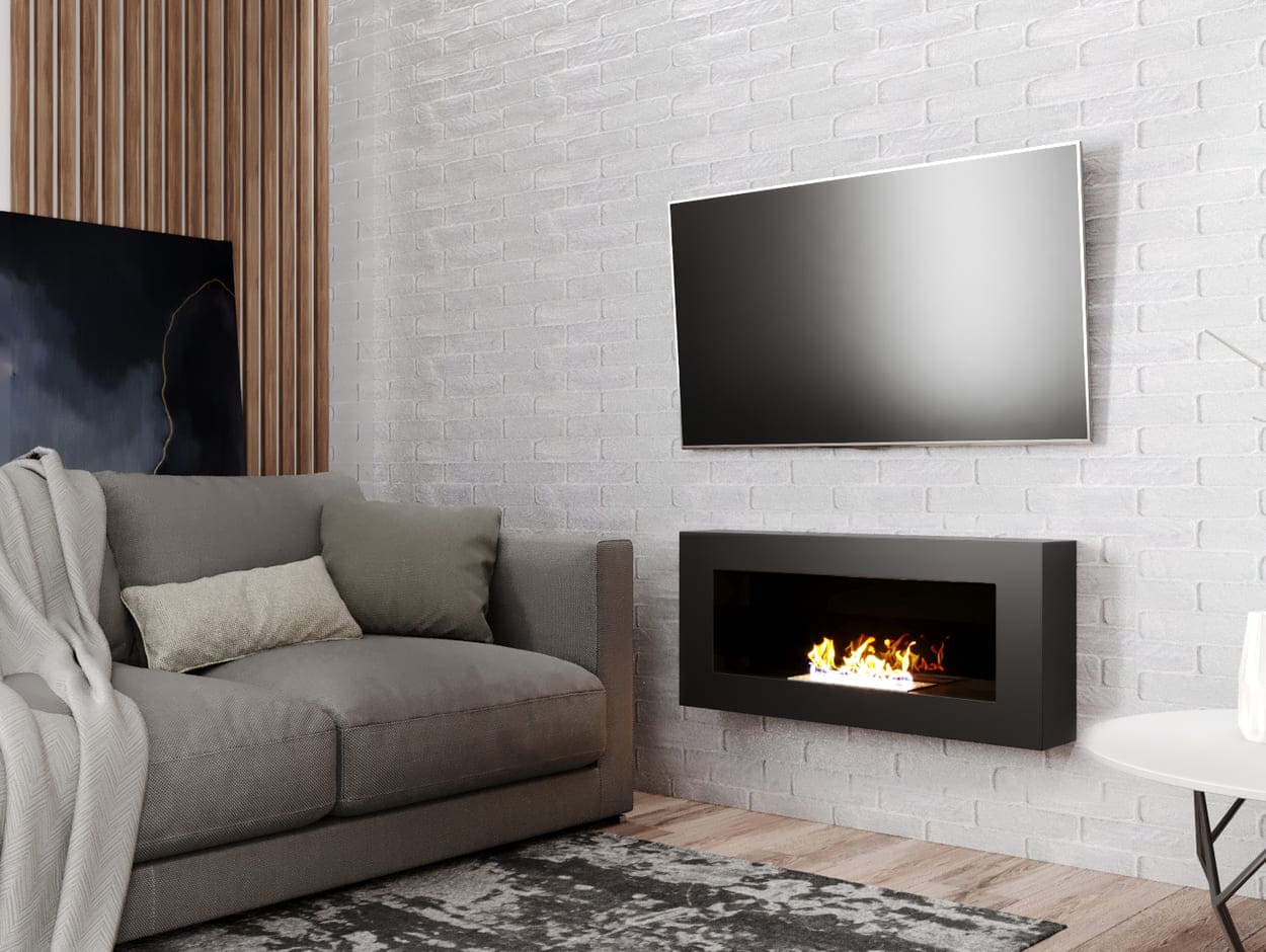 Биокамин "Русский огонь" Лайт 900N настенный с защитным и декоративным стеклом по цене 29 050 руб.