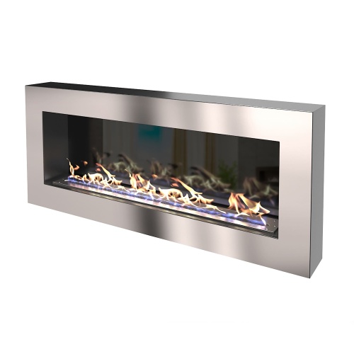 Биокамин "Русский огонь" Хай-тек 1200N настенный с декоративным стеклом (стемалитом)