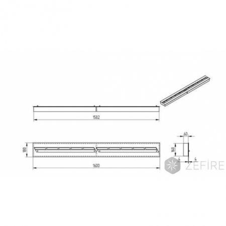 Прямоугольный контейнер ZeFire 1600 по цене 89 500 руб.