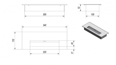Биокамин QUAT HORIZONTAL Биокамин QUAT HORIZONTAL по цене