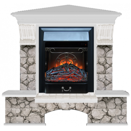 Бостон К Карелия угловой (беленый дуб)+Majestic Black