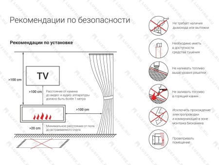 Встроенный биокамин Lux Fire Кабинет 1130 S по цене 60 390 руб.